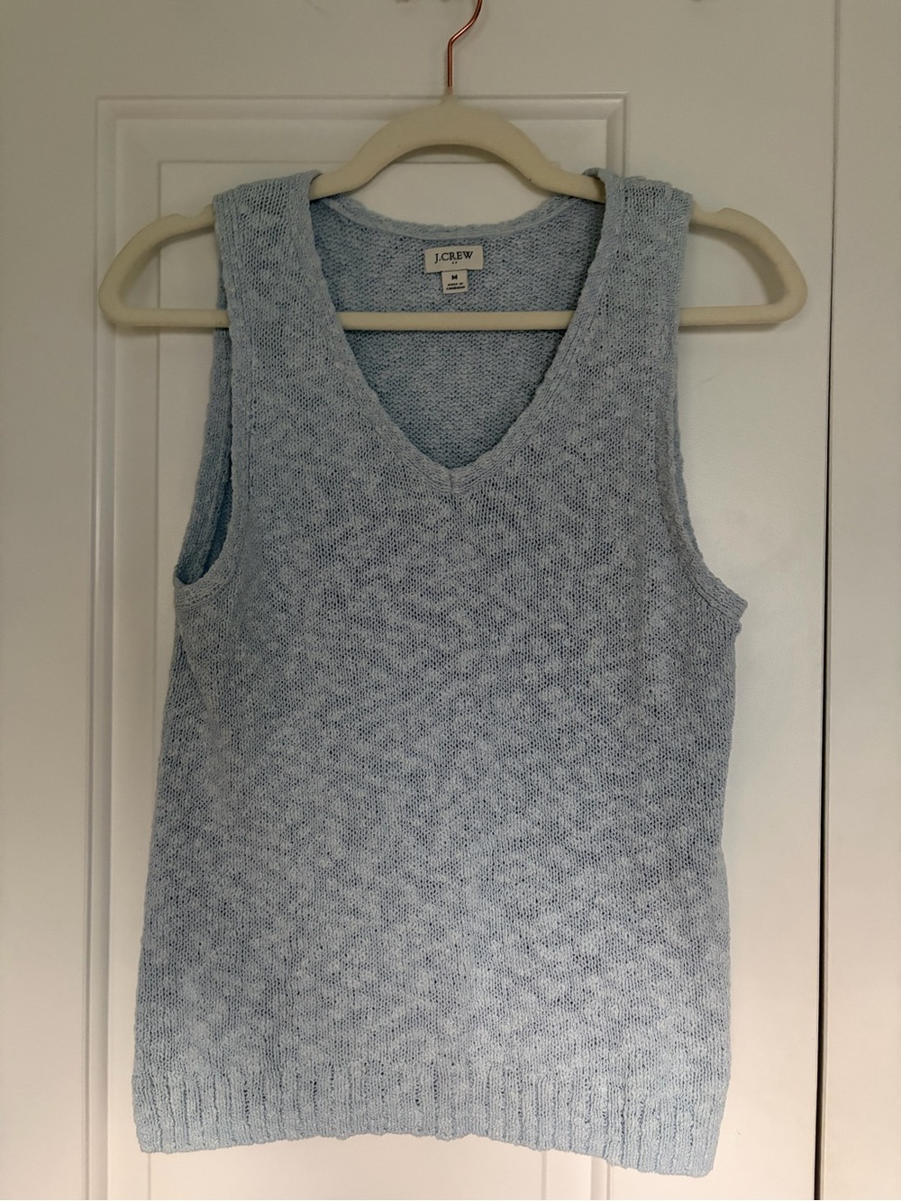 J. Crew Pale Blue V-Neck Knit Tank